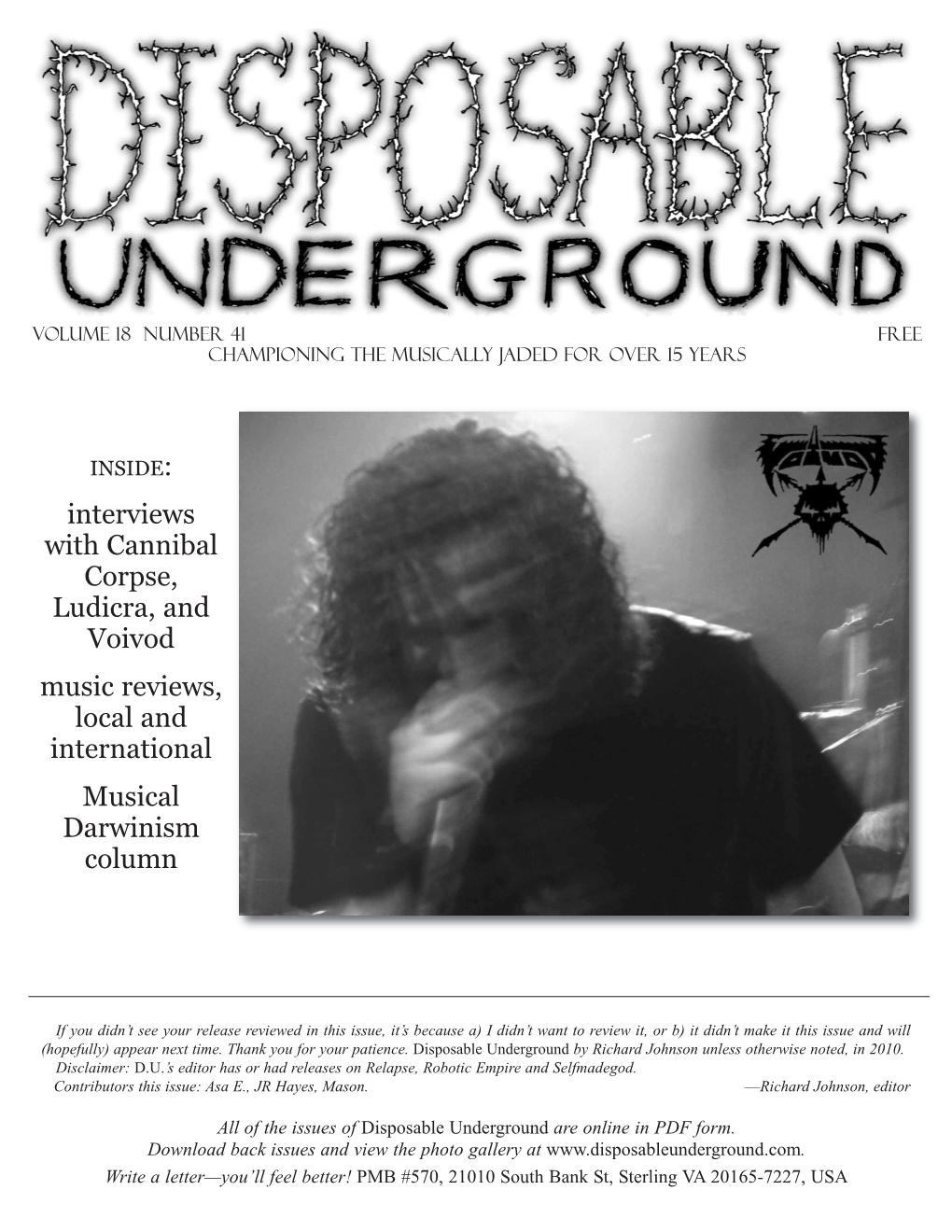 Disposable Underground Issue 41