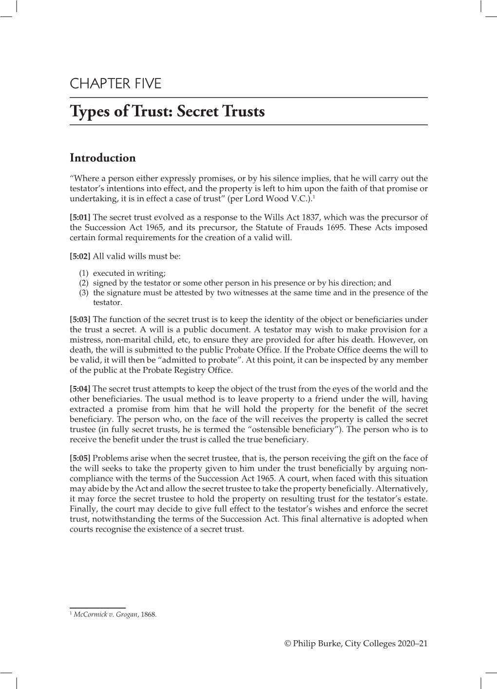 Types of Trust: Secret Trusts