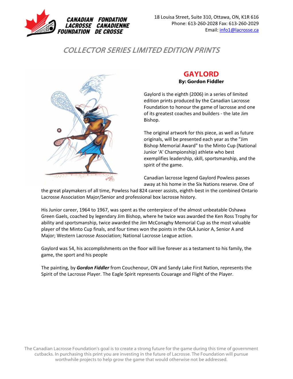 Collector Series Limited Edition Prints
