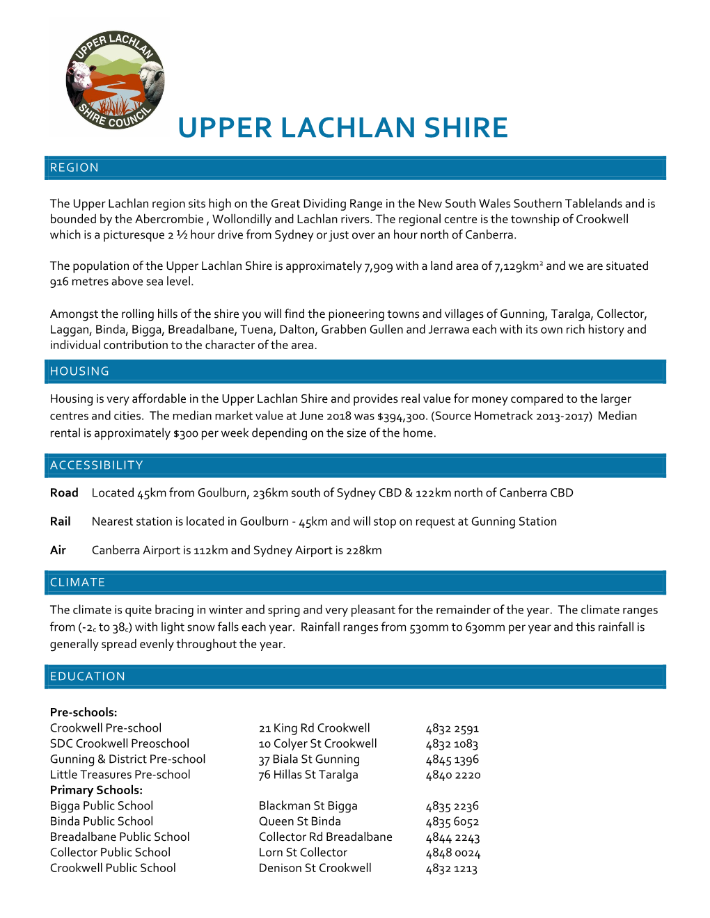 Upper Lachlan Shire Council |