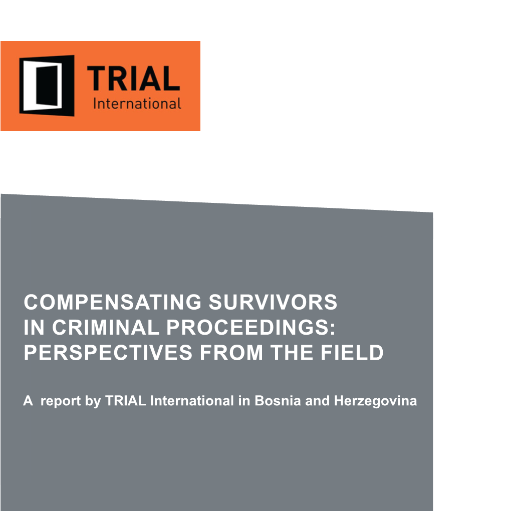 Compensating Survivors in Criminal Proceedings: Perspectives from the Field