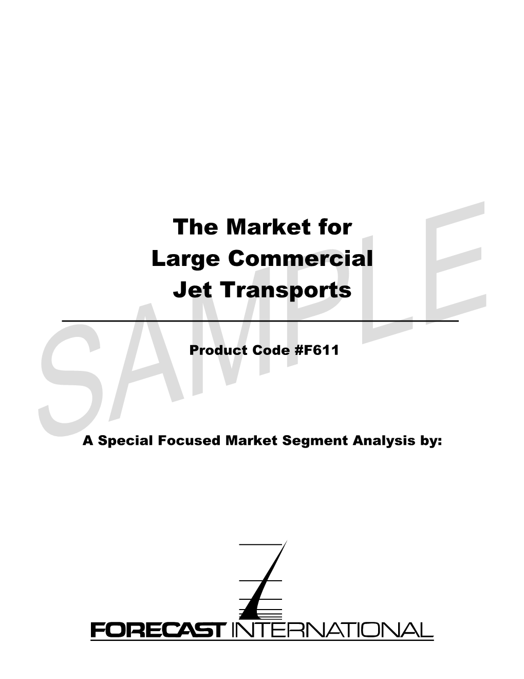 The Market for Large Commercial Jet Transports