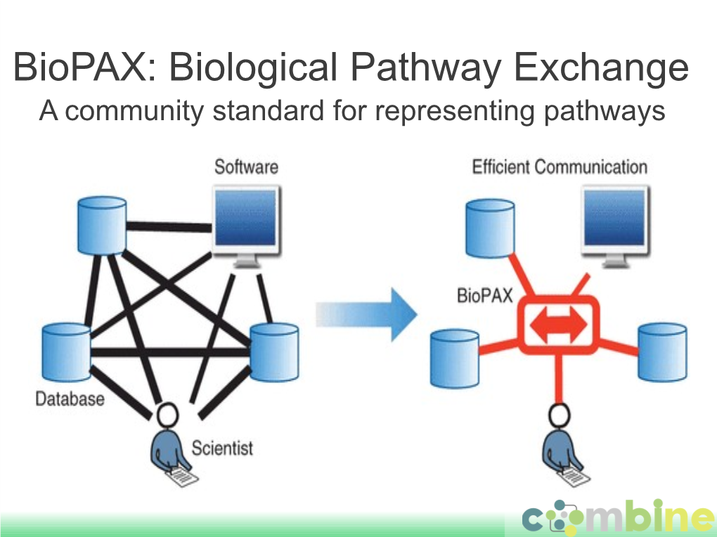 Biopax: Biological Pathway Exchange a Community Standard for Representing Pathways
