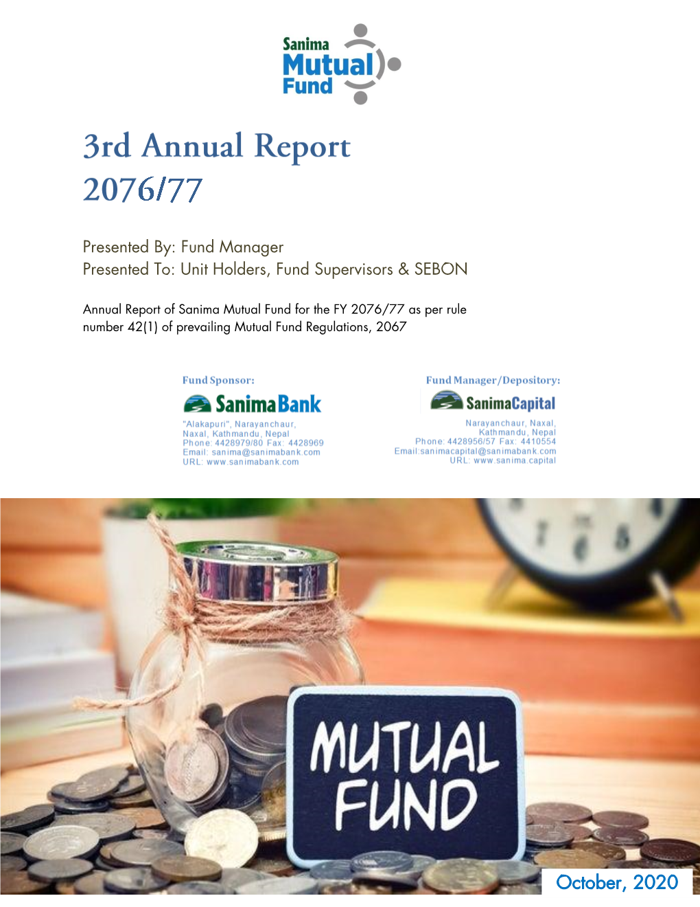 October, 2020 3Rd Annual Report 2076/77