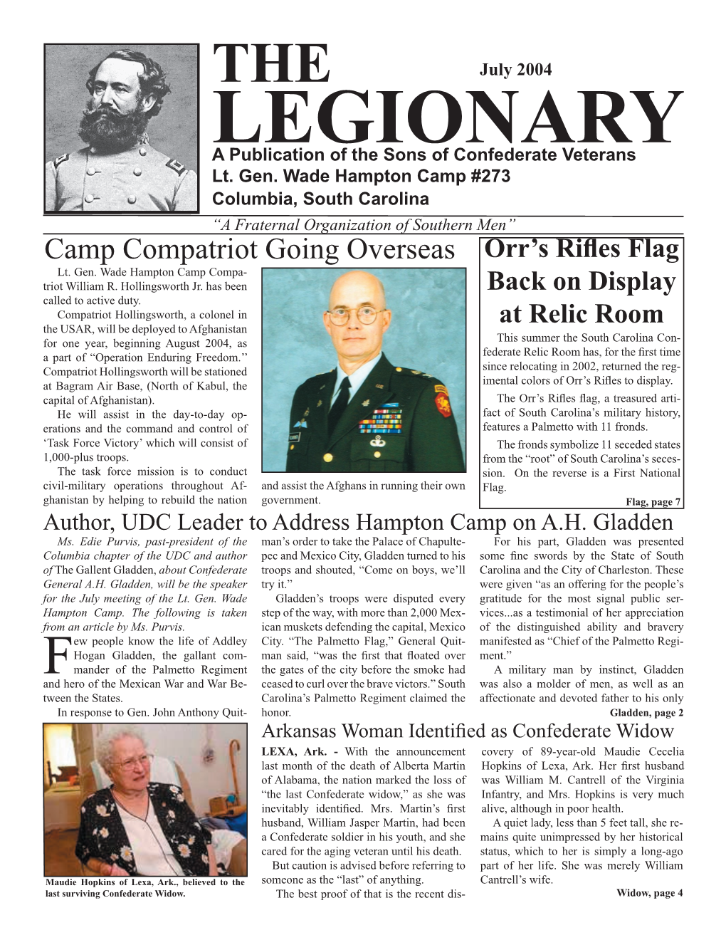 LEGIONARY a Publication of the Sons of Confederate Veterans Lt