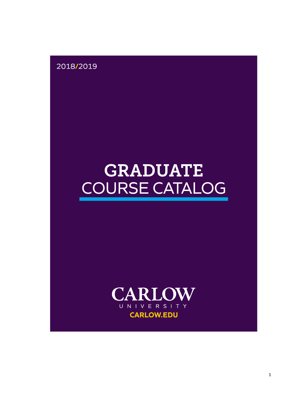 Graduate Course Catalog