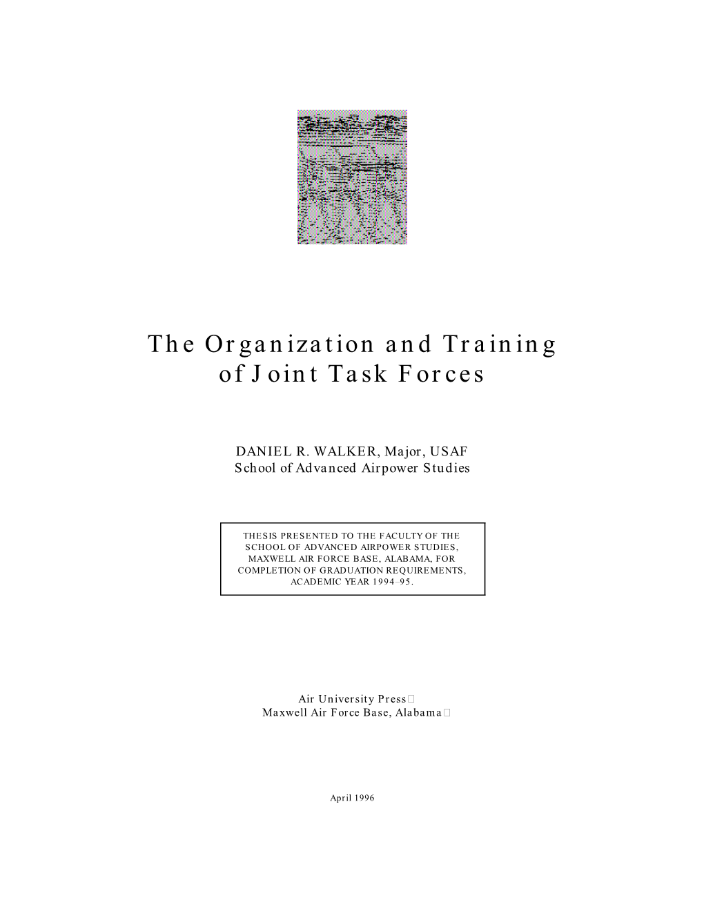 Organization and Training of Joint Task Forces