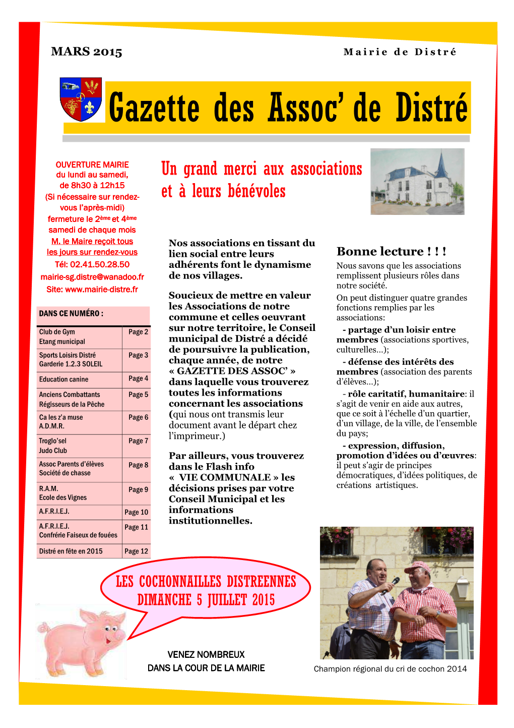 Mairie De Distré Gazette Des Assoc’ De Distré