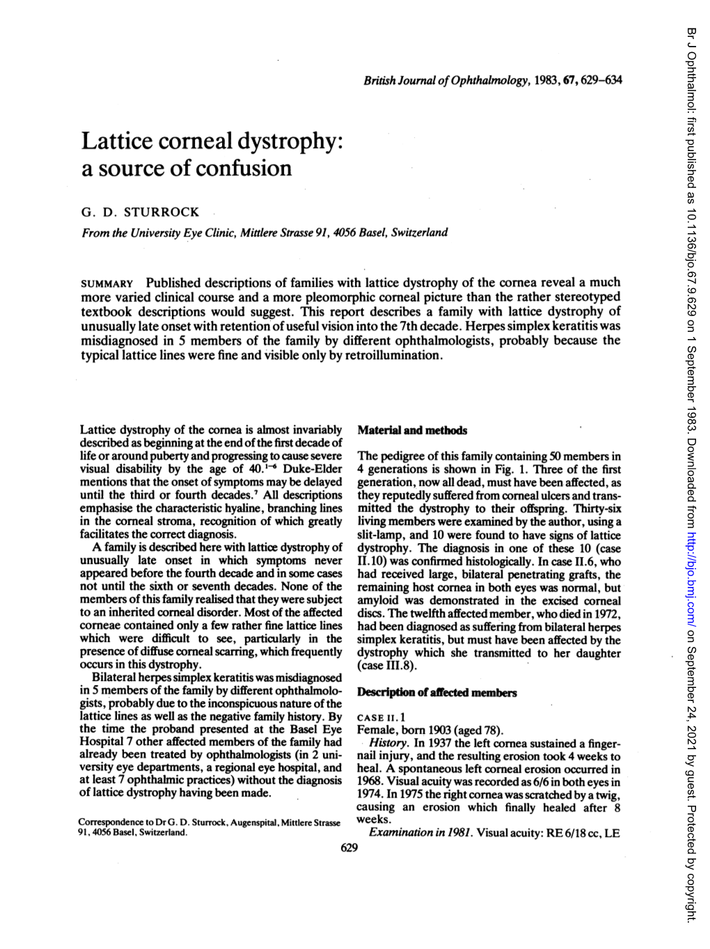 Lattice Corneal Dystrophy: a Source of Confusion