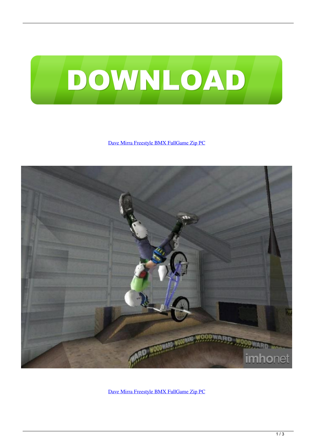 Dave Mirra Freestyle BMX Fullgame Zip PC