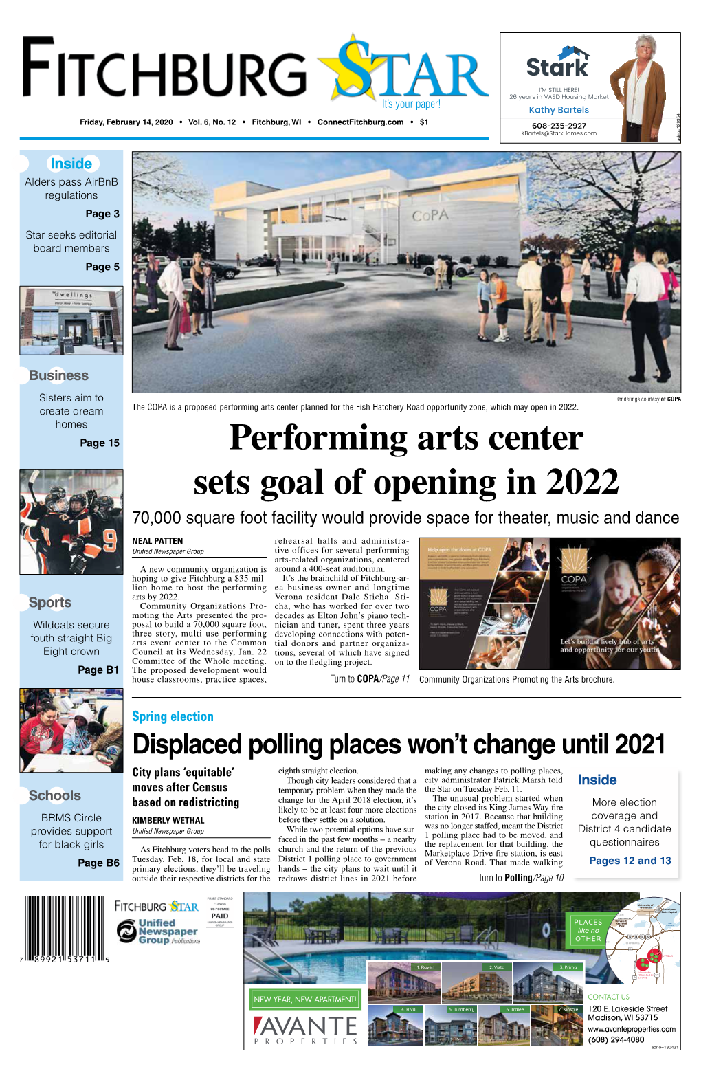 Performing Arts Center Sets Goal of Opening in 2022 70,000 Square Foot Facility Would Provide Space for Theater, Music and Dance