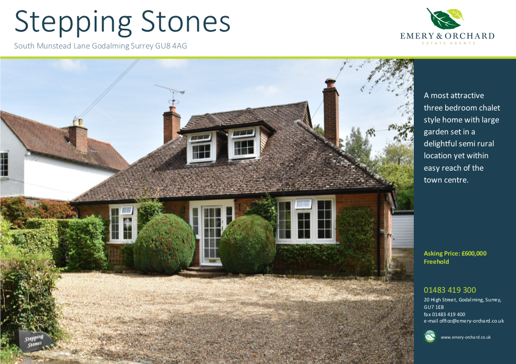 Stepping Stones South Munstead Lane Godalming Surrey GU8 4AG