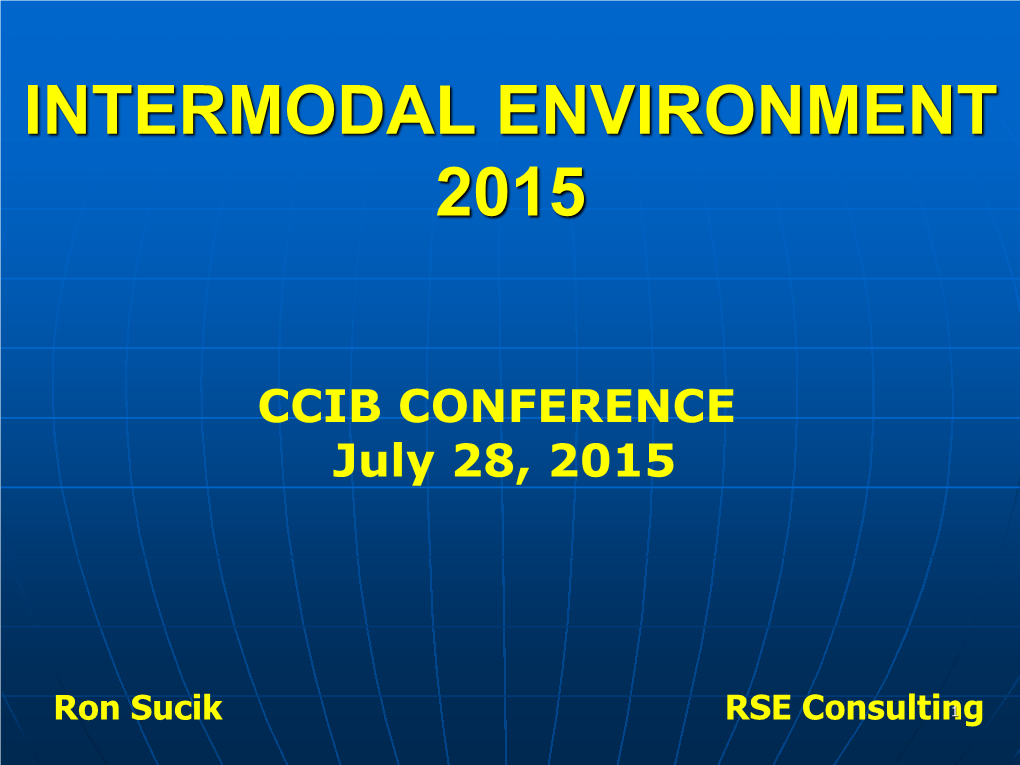 Intermodal Environment 2015