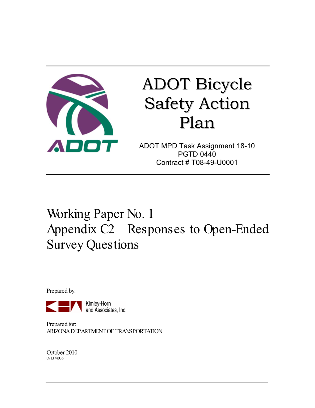 Bicycle Safety Action Plan Study