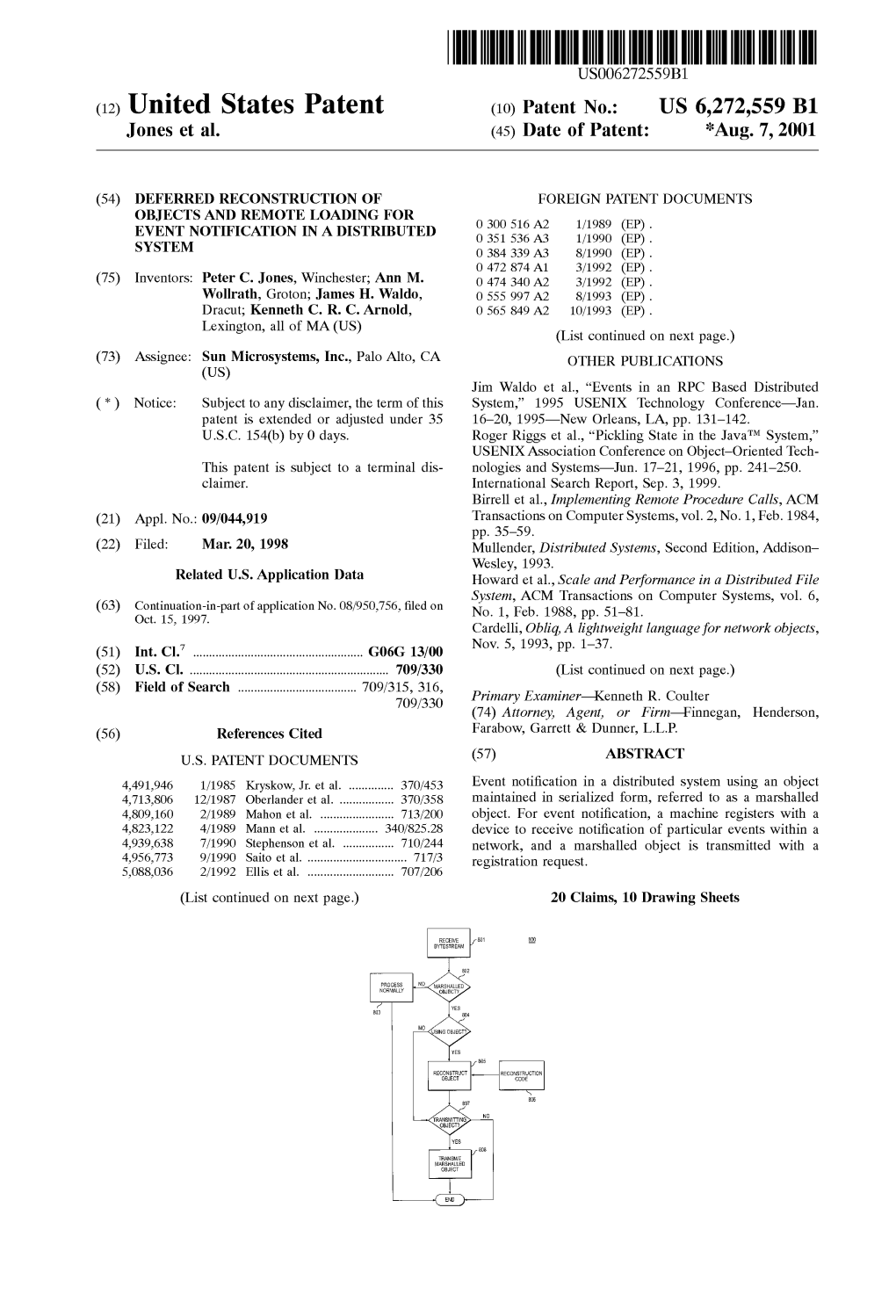 (12) United States Patent (10) Patent No.: US 6,272,559 B1 Jones Et Al