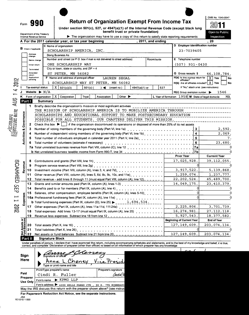 Return of Organization Exempt from Income Tax ^1 1