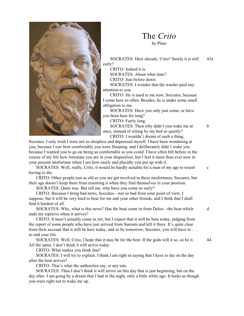 The Crito by Plato