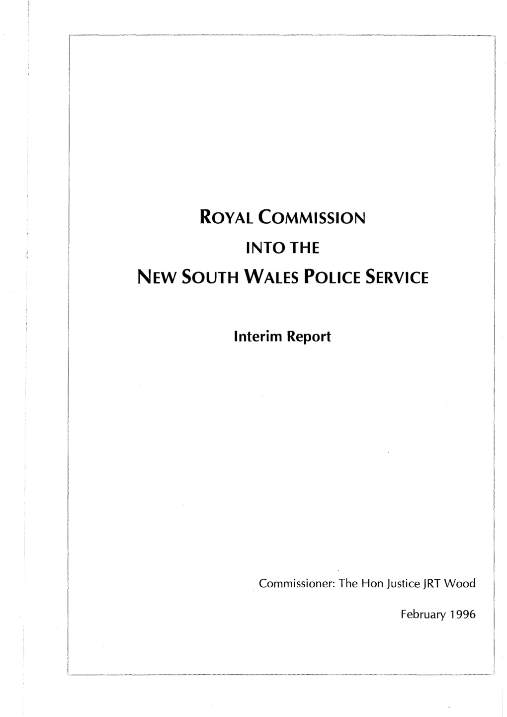 Royal Commission Into the New South Wales Police Service