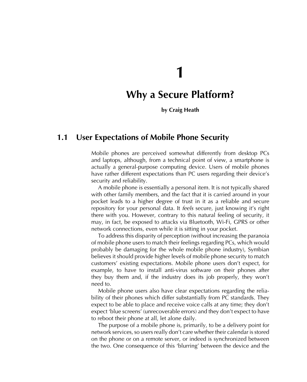 Why a Secure Platform?