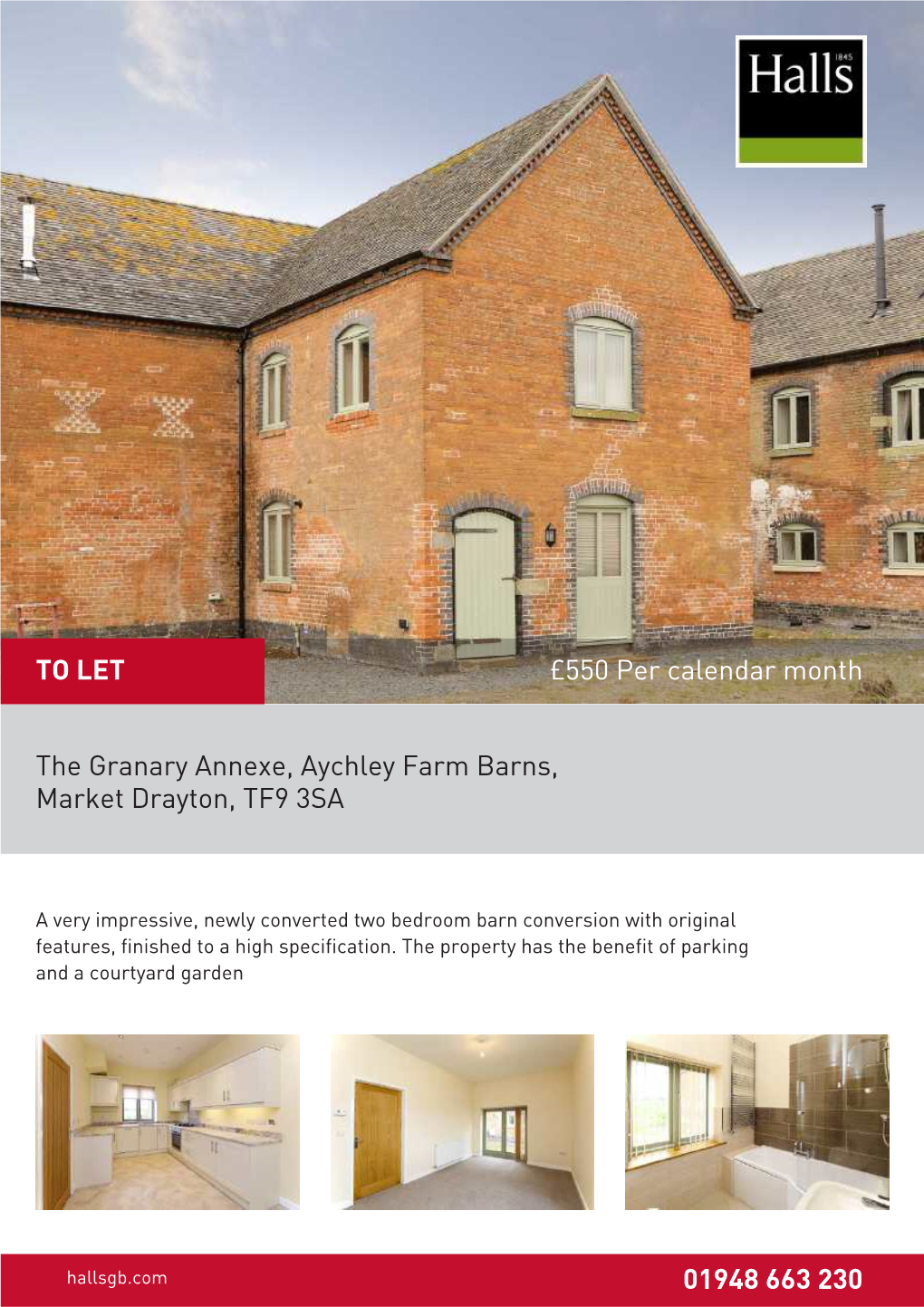 The Granary Annexe, Aychley Farm Barns, Market Drayton, TF9 3SA