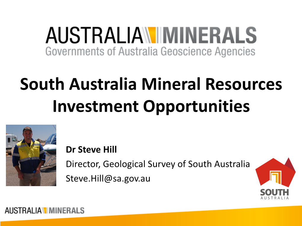 South Australia Mineral Resources Investment Opportunities