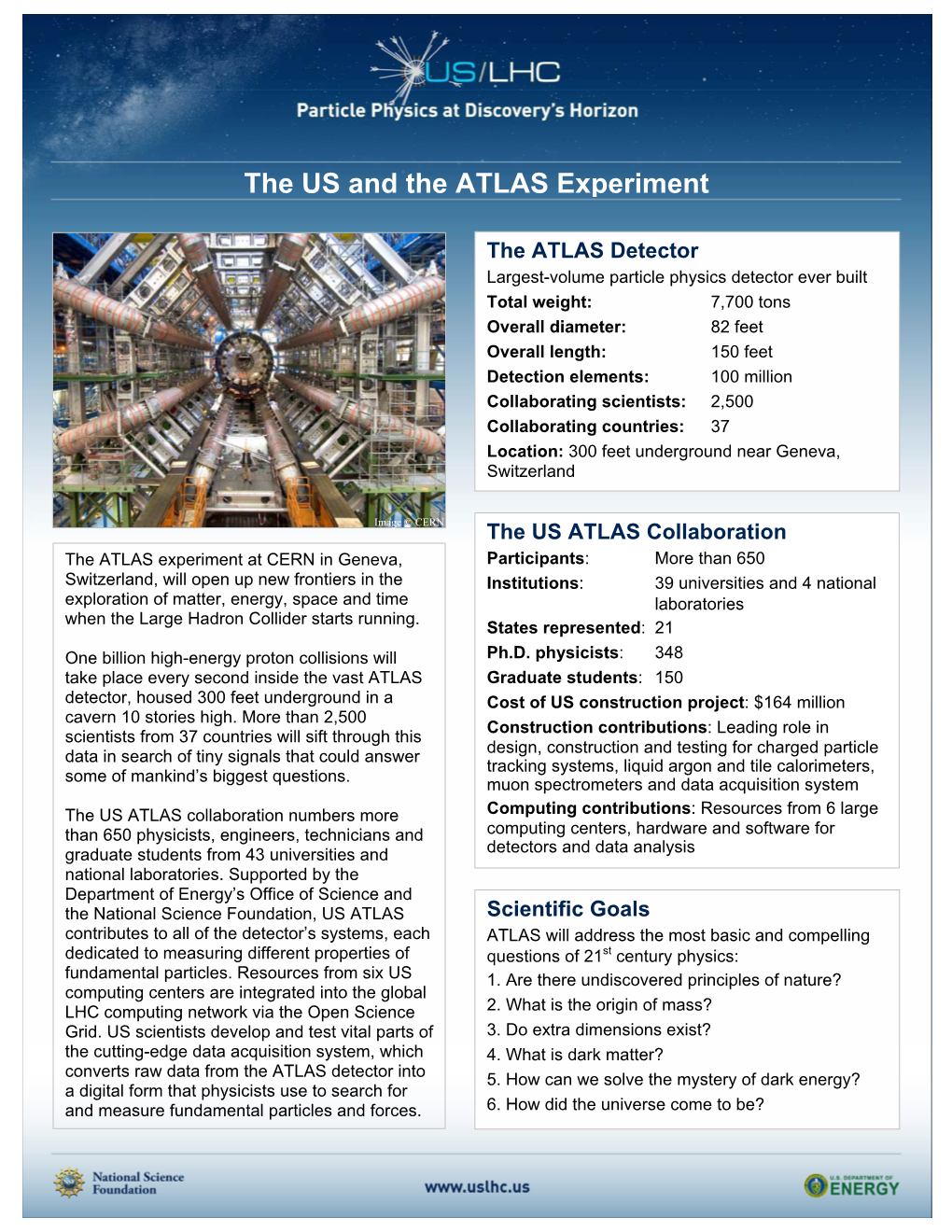 The US and the ATLAS Experiment