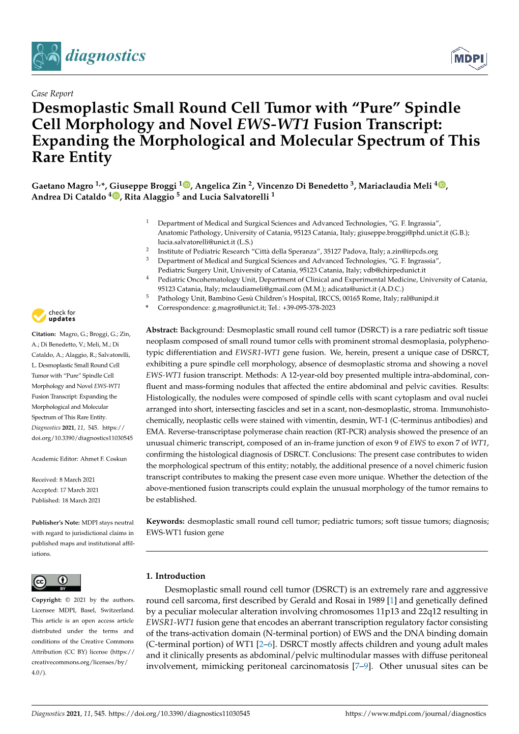 Desmoplastic Small Round Cell Tumor With