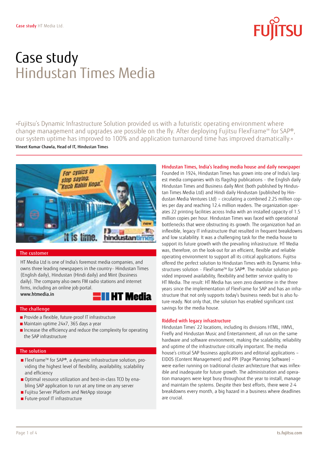 Case Study Hindustan Times Media