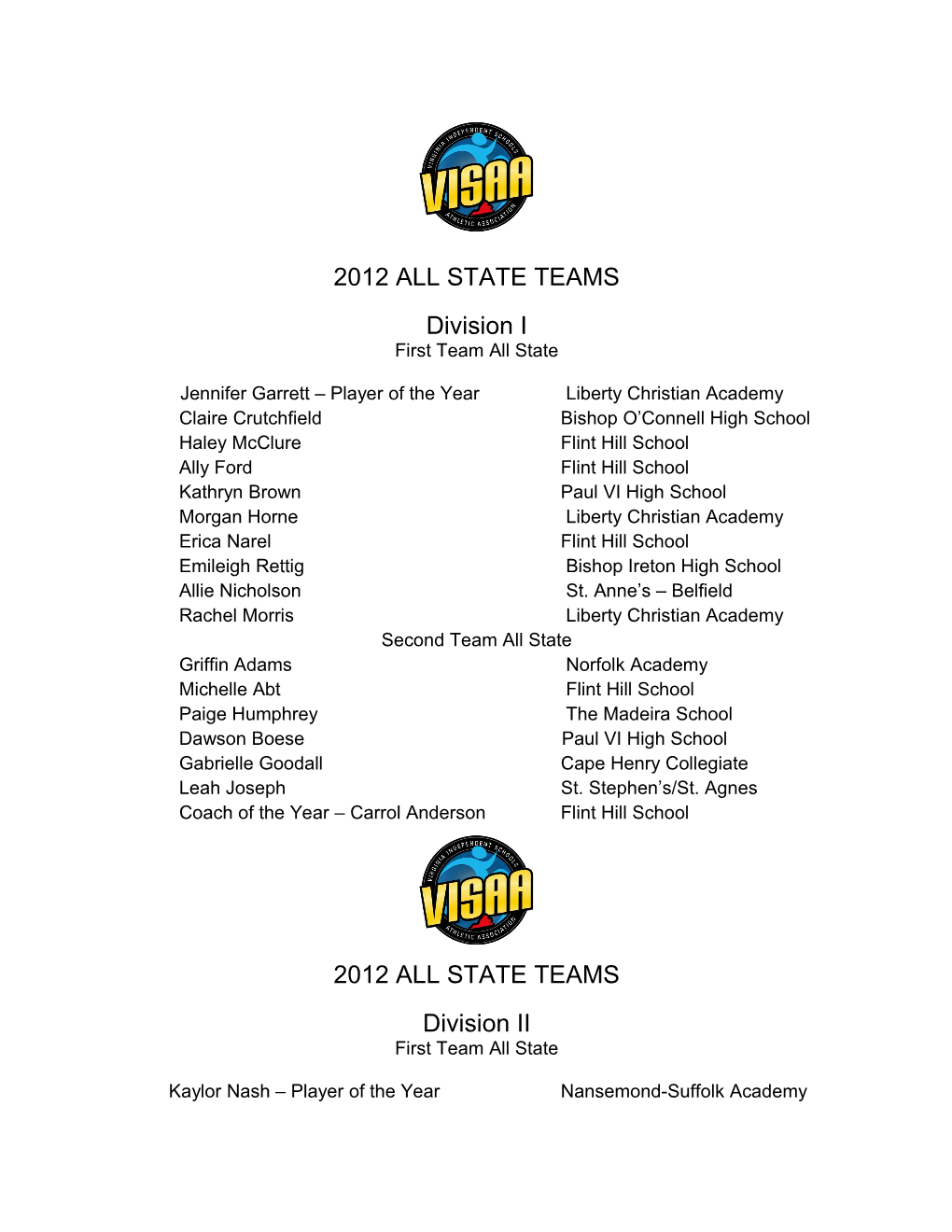 First Team All State