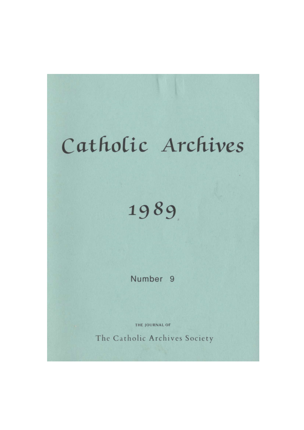 Catholic Archives 1989