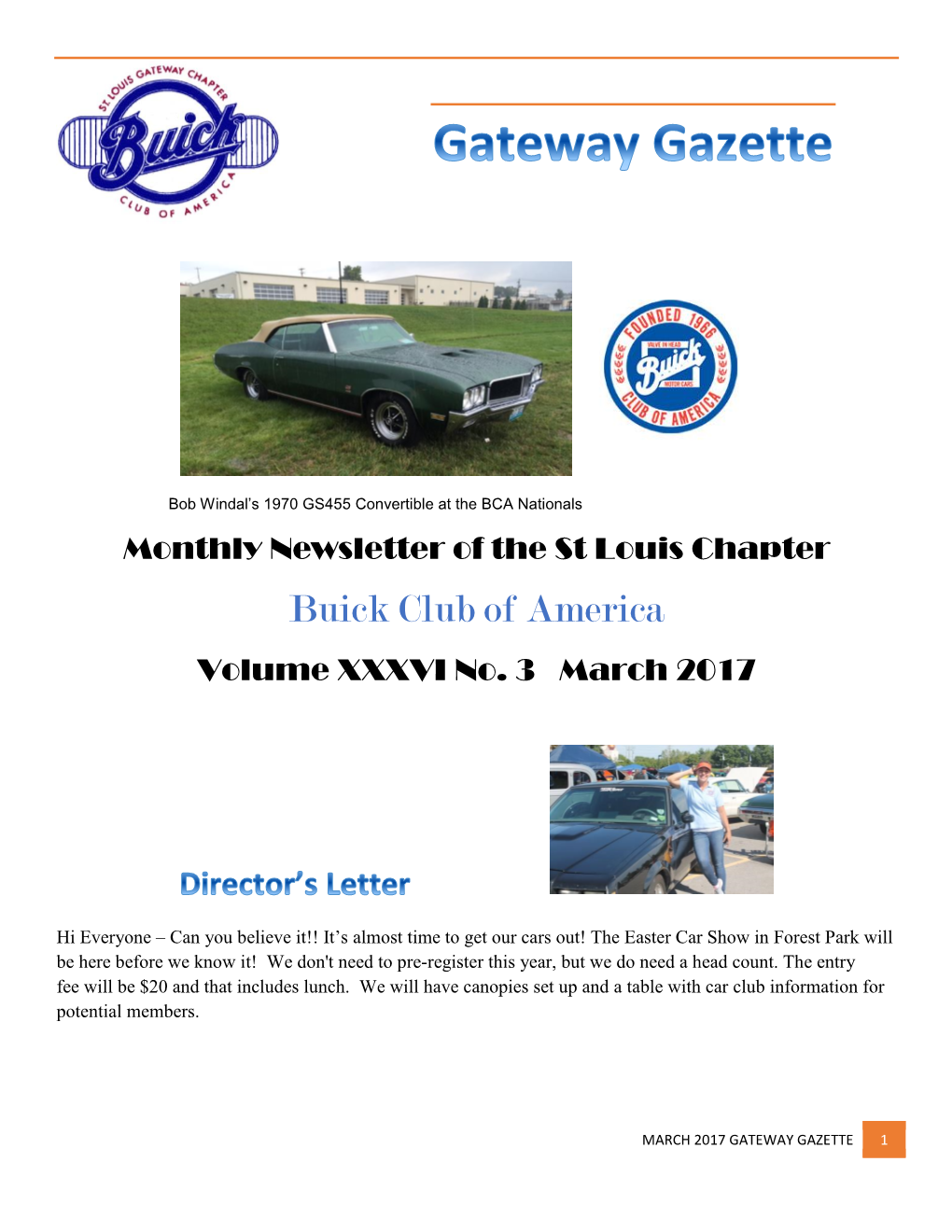 Buick Club of America Volume XXXVI No