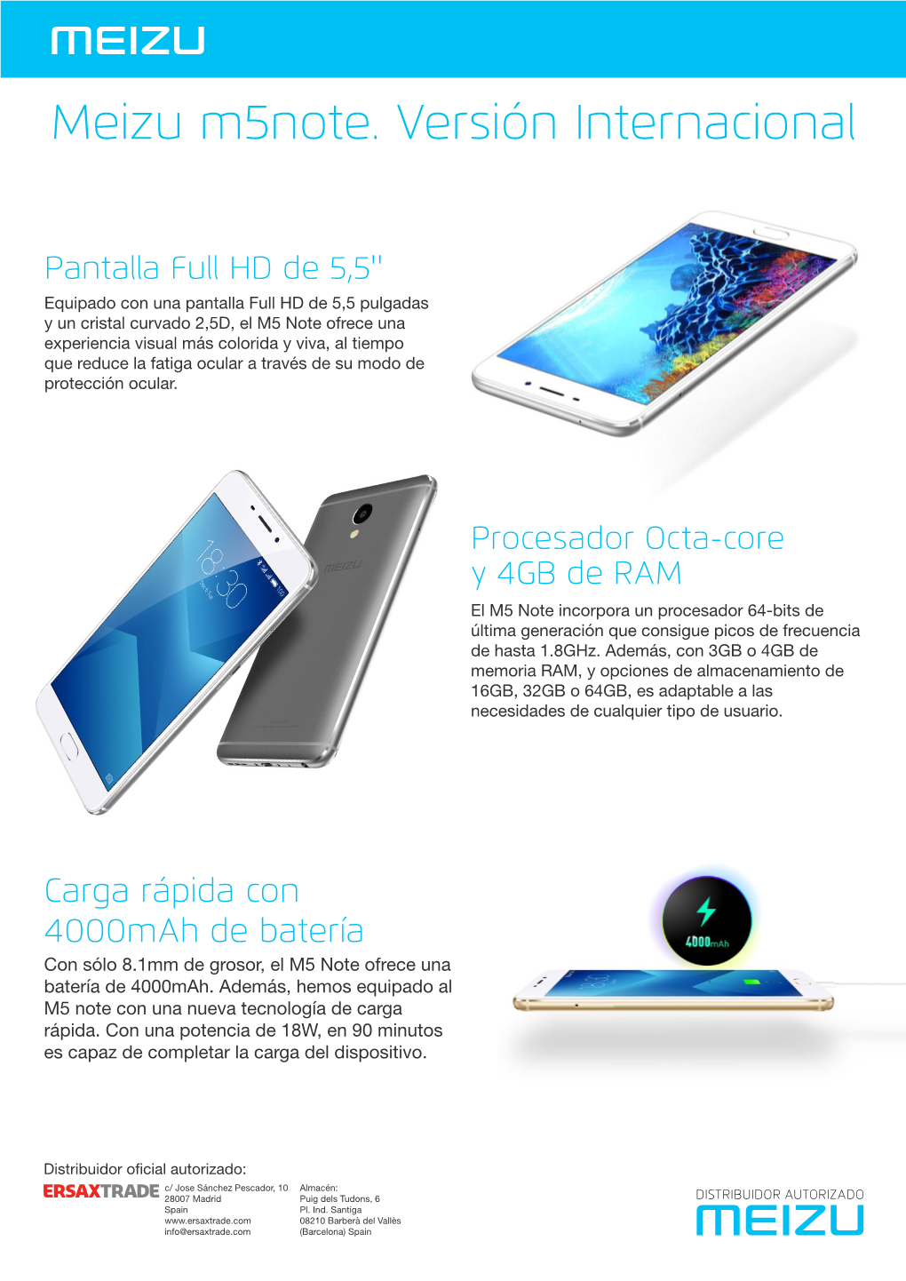 Meizu M5note. Versión Internacional