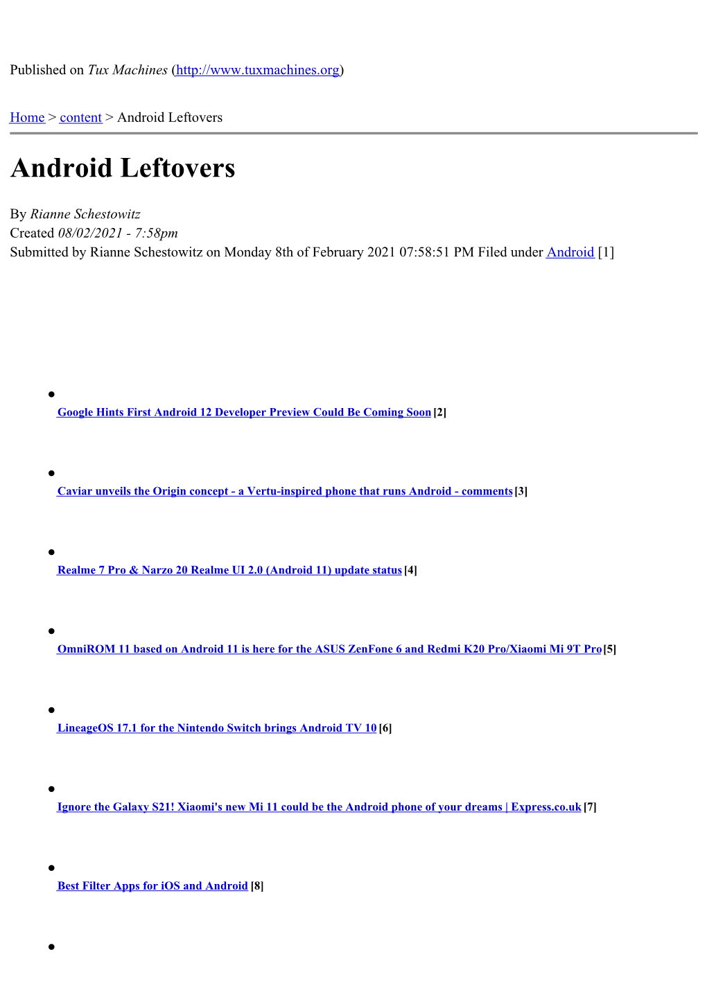 Android Leftovers