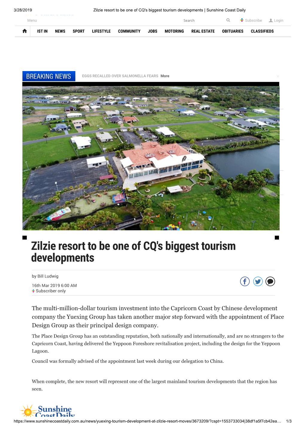 Zilzie Resort to Be One of CQ's Biggest Tourism Developments | Sunshine Coast Daily