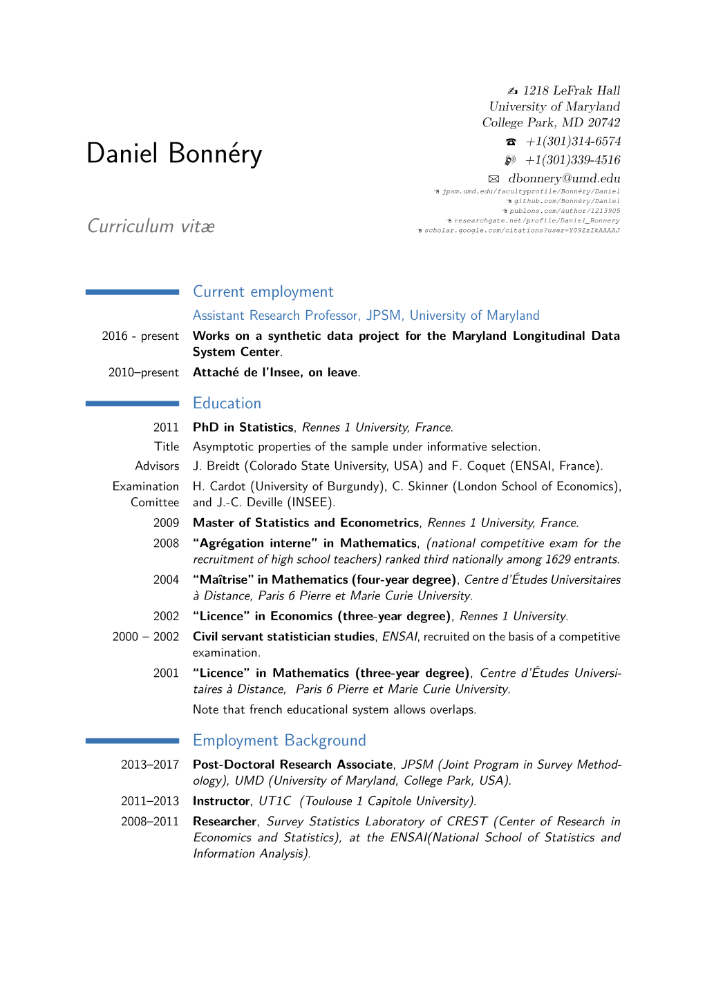 CV Daniel Bonnery