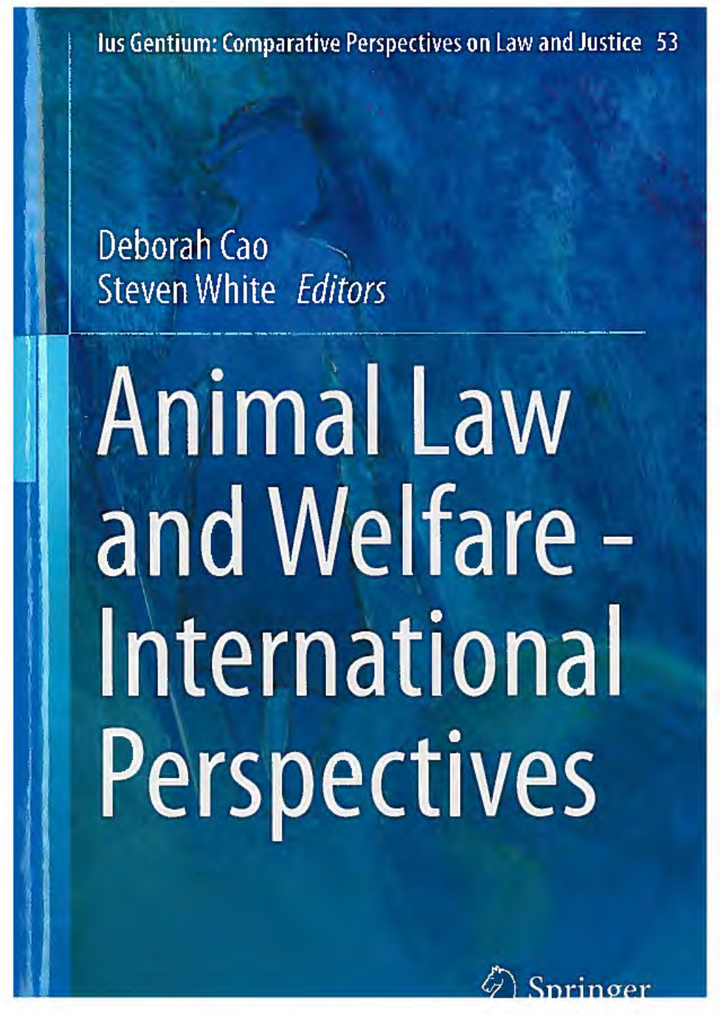 Animal Law and Welfare - International Perspectives