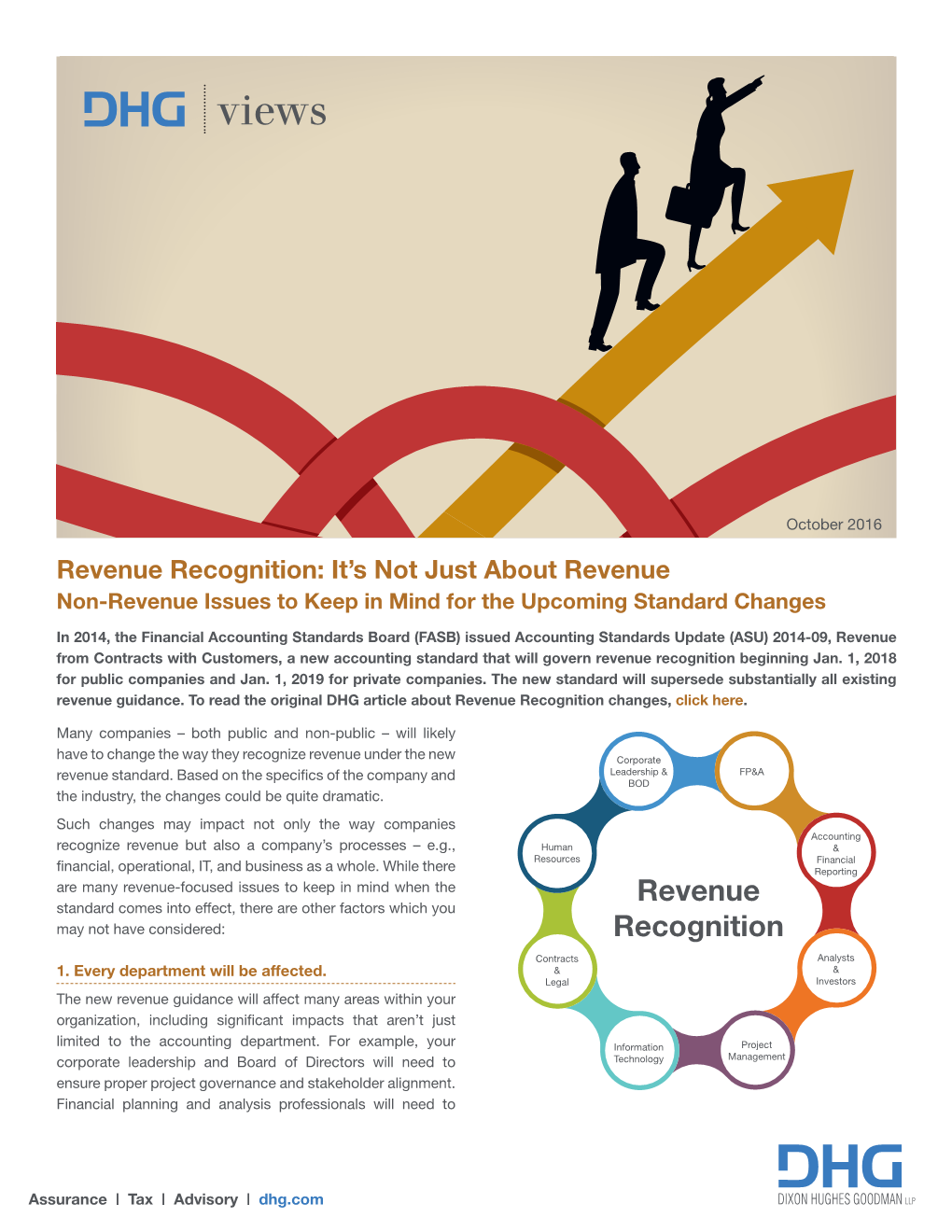 Revenue Recognition: It’S Not Just About Revenue Non-Revenue Issues to Keep in Mind for the Upcoming Standard Changes