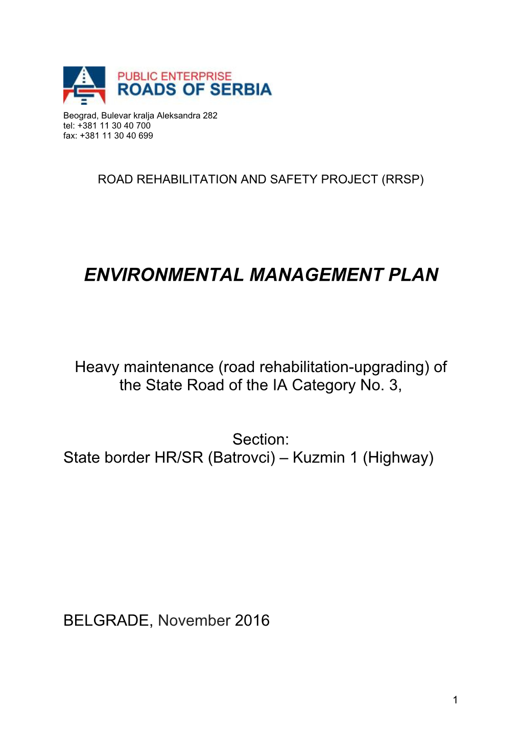 Environmental Management Plan