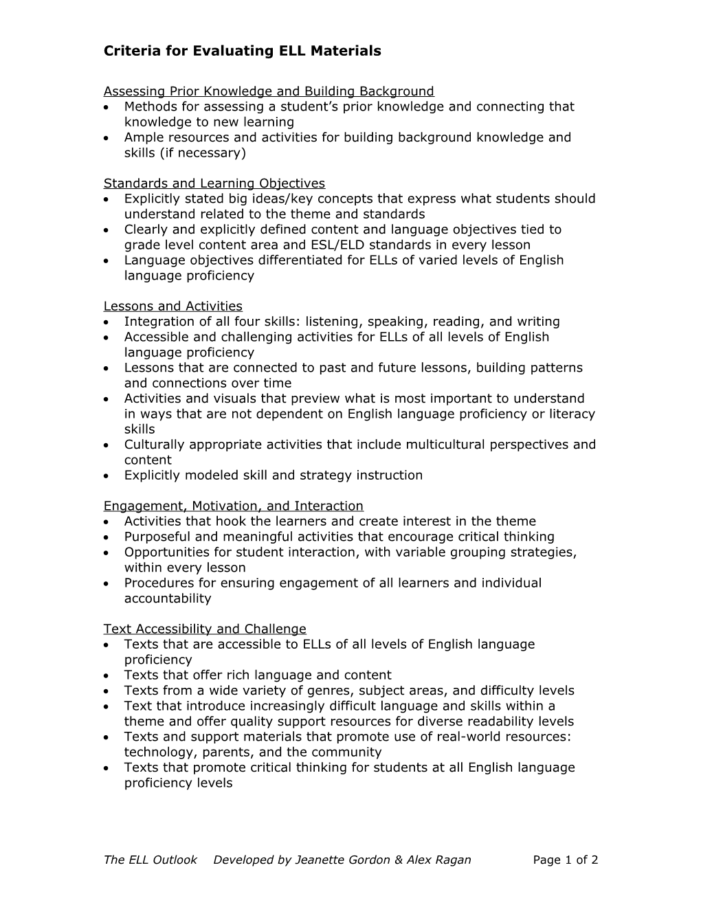 Standards and Learning Objectives I Feel This Section Is Very Comprehensive for the Standards