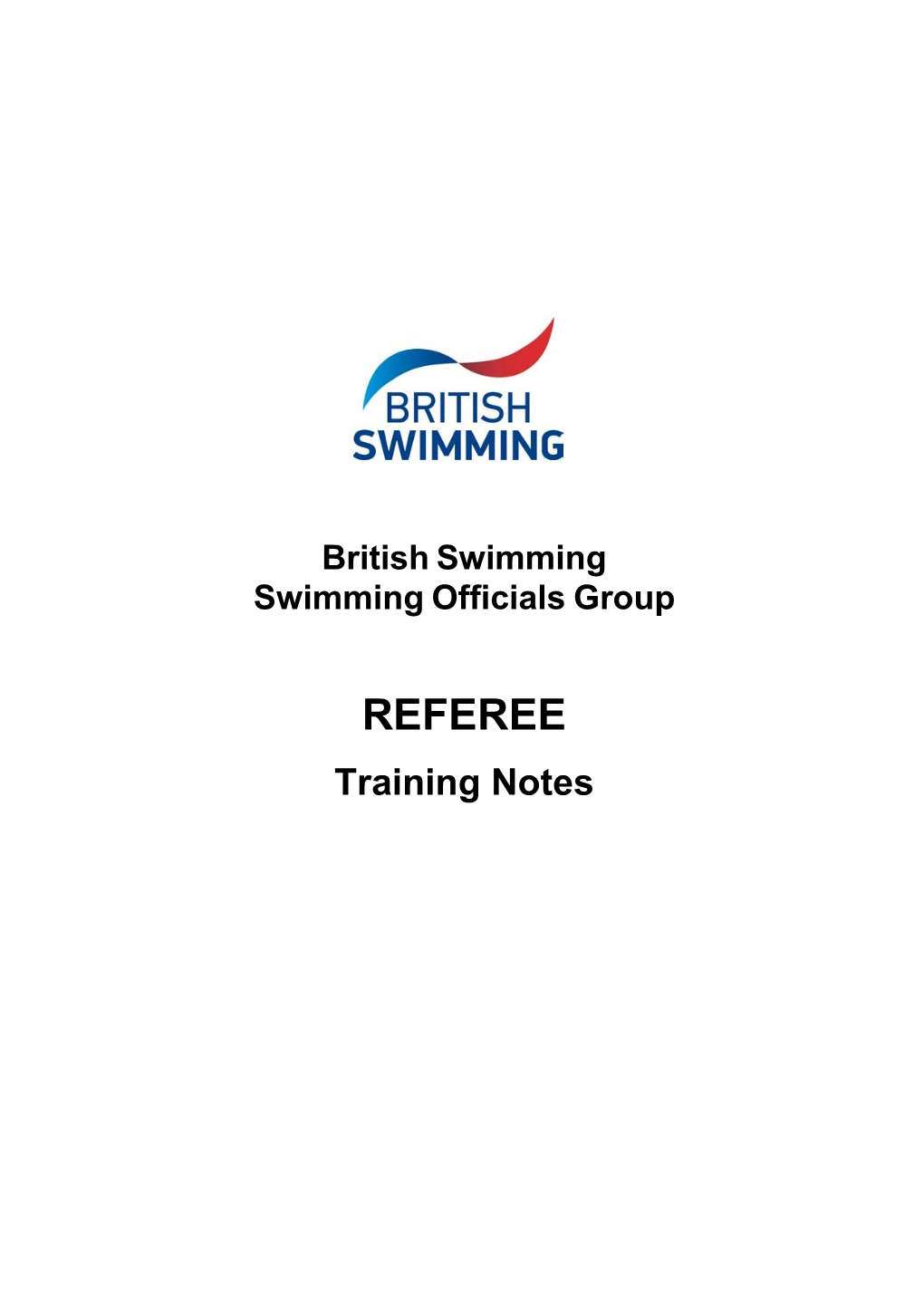 British Swimming Referee Training Notes