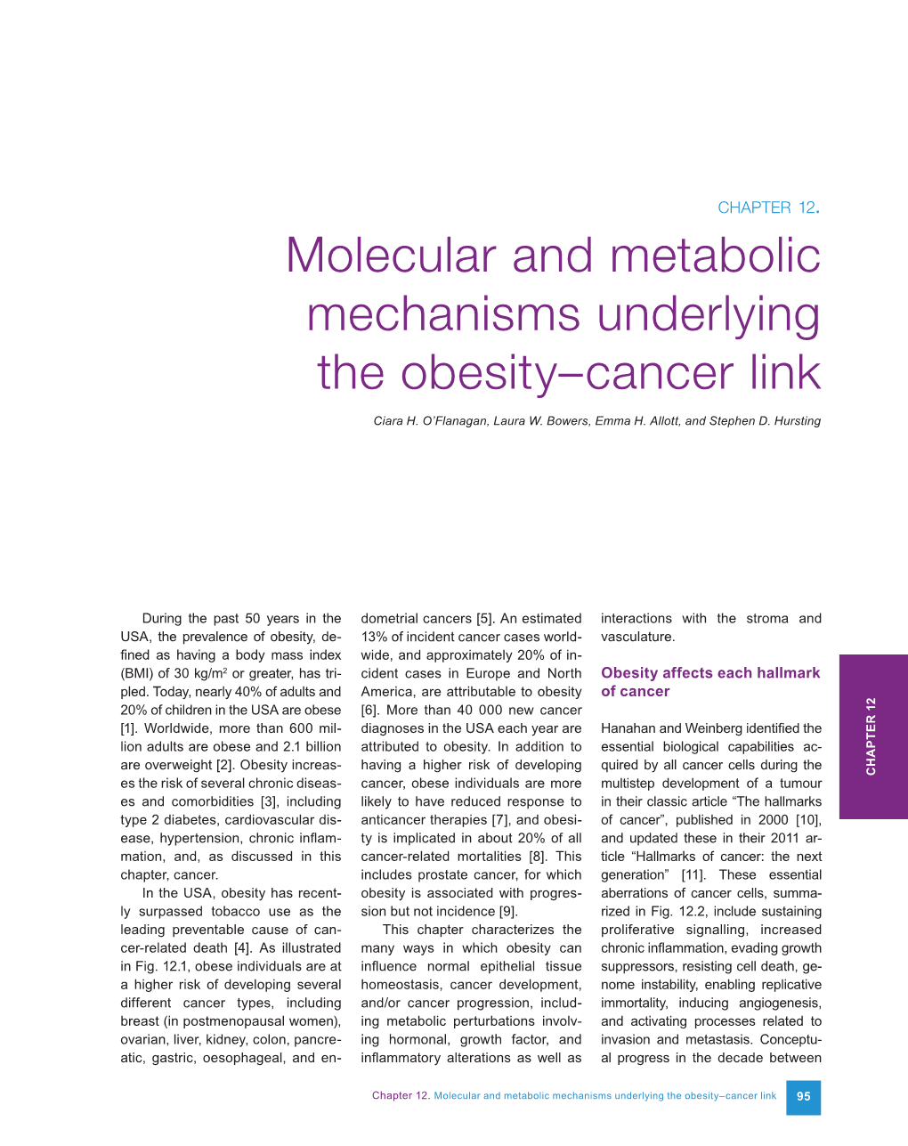 Molecular and Metabolic Mechanisms Underlying the Obesity–Cancer Link
