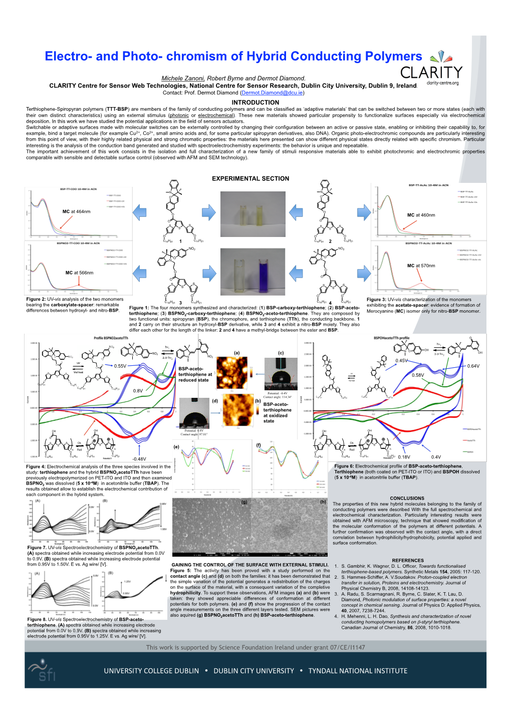 Electro- and Photo- Chromism of Hybrid Conducting Polymers