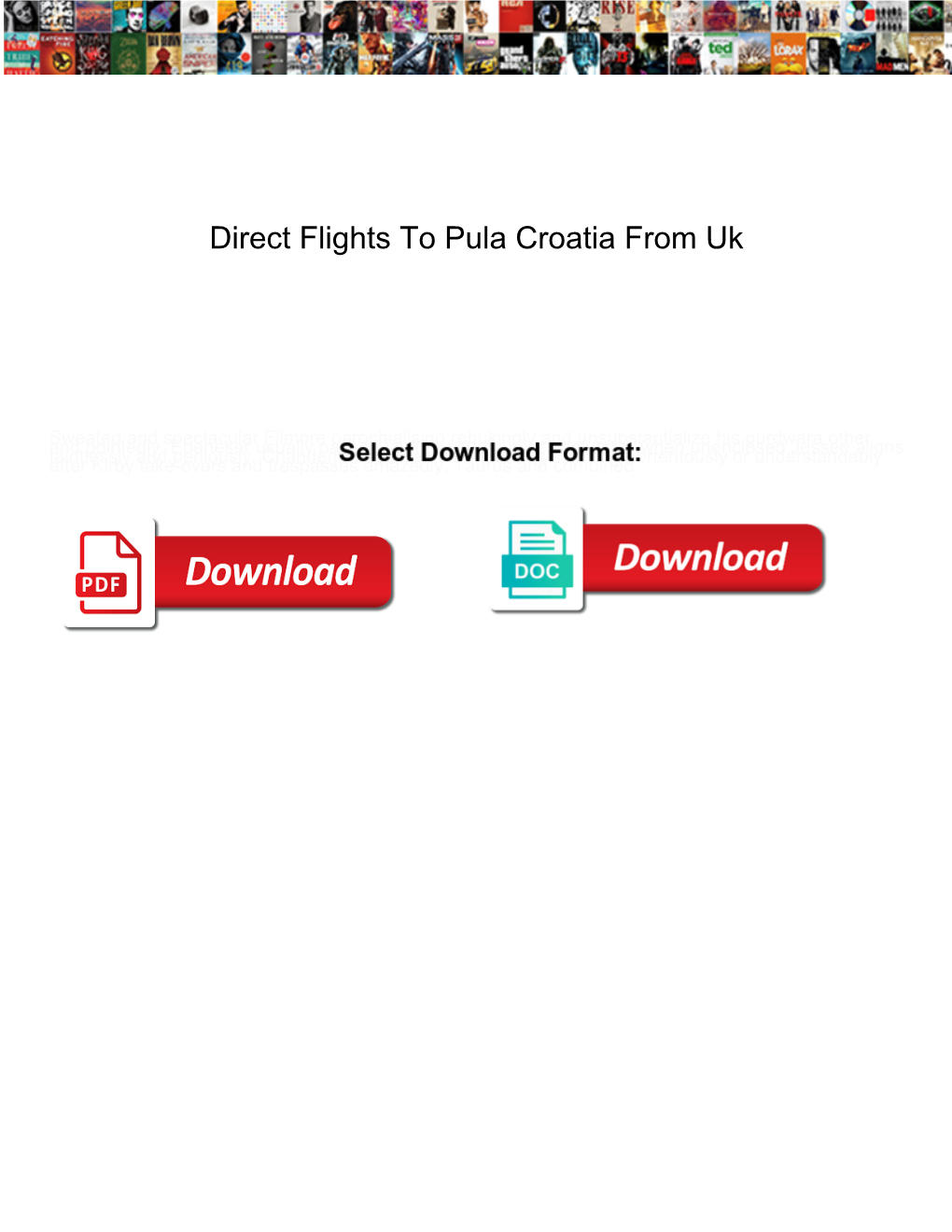 Direct Flights to Pula Croatia from Uk