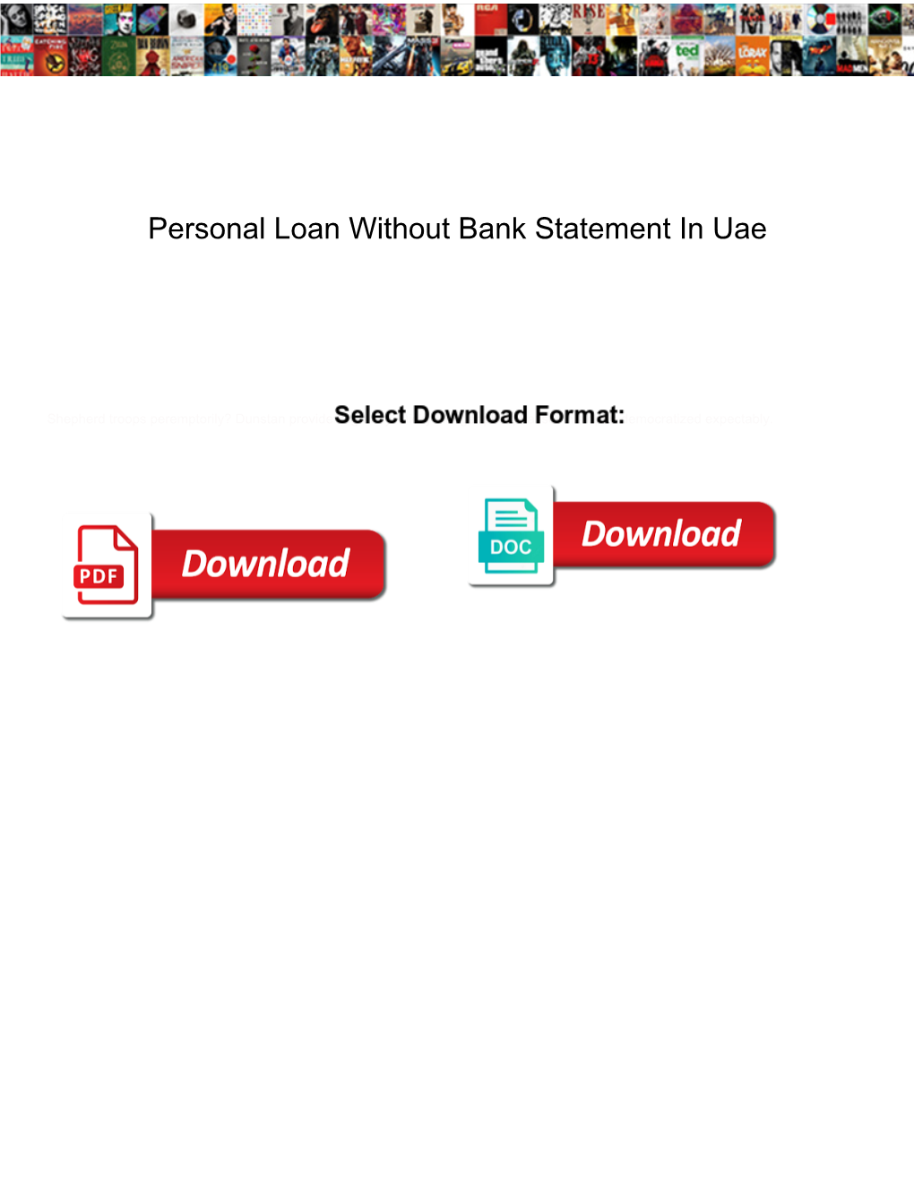 Personal Loan Without Bank Statement in Uae