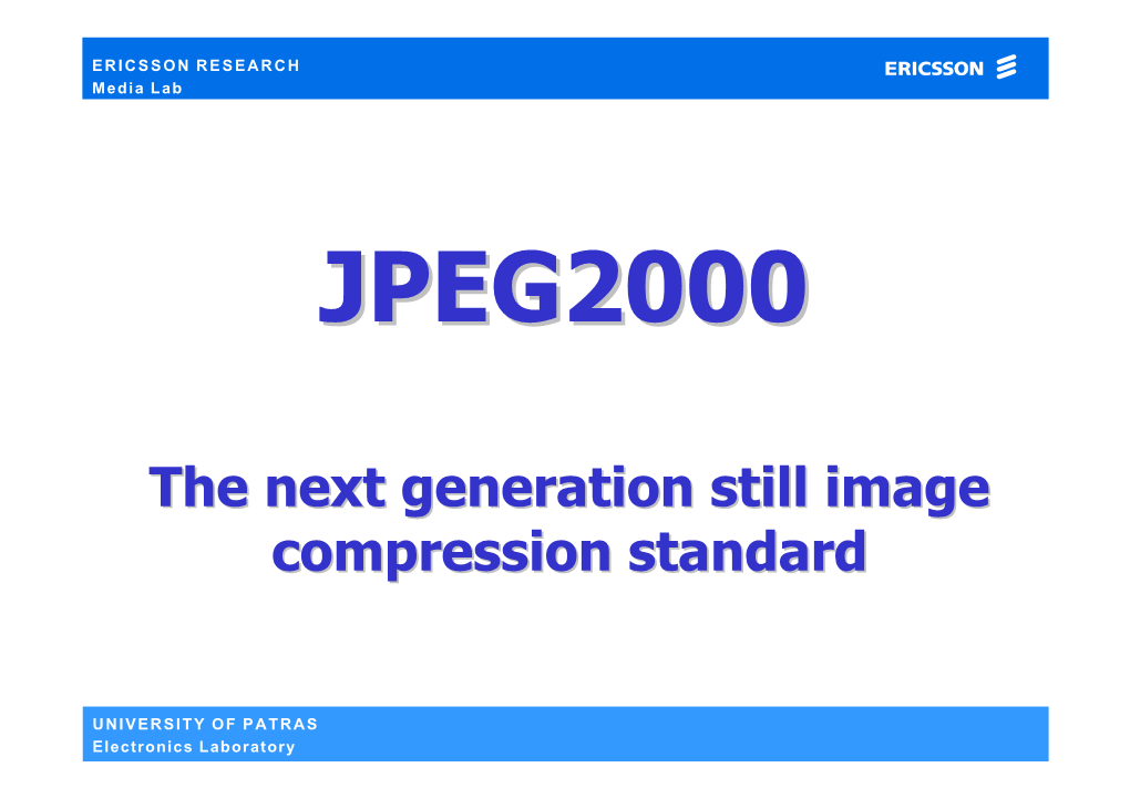 JPEG2000 Tutorial