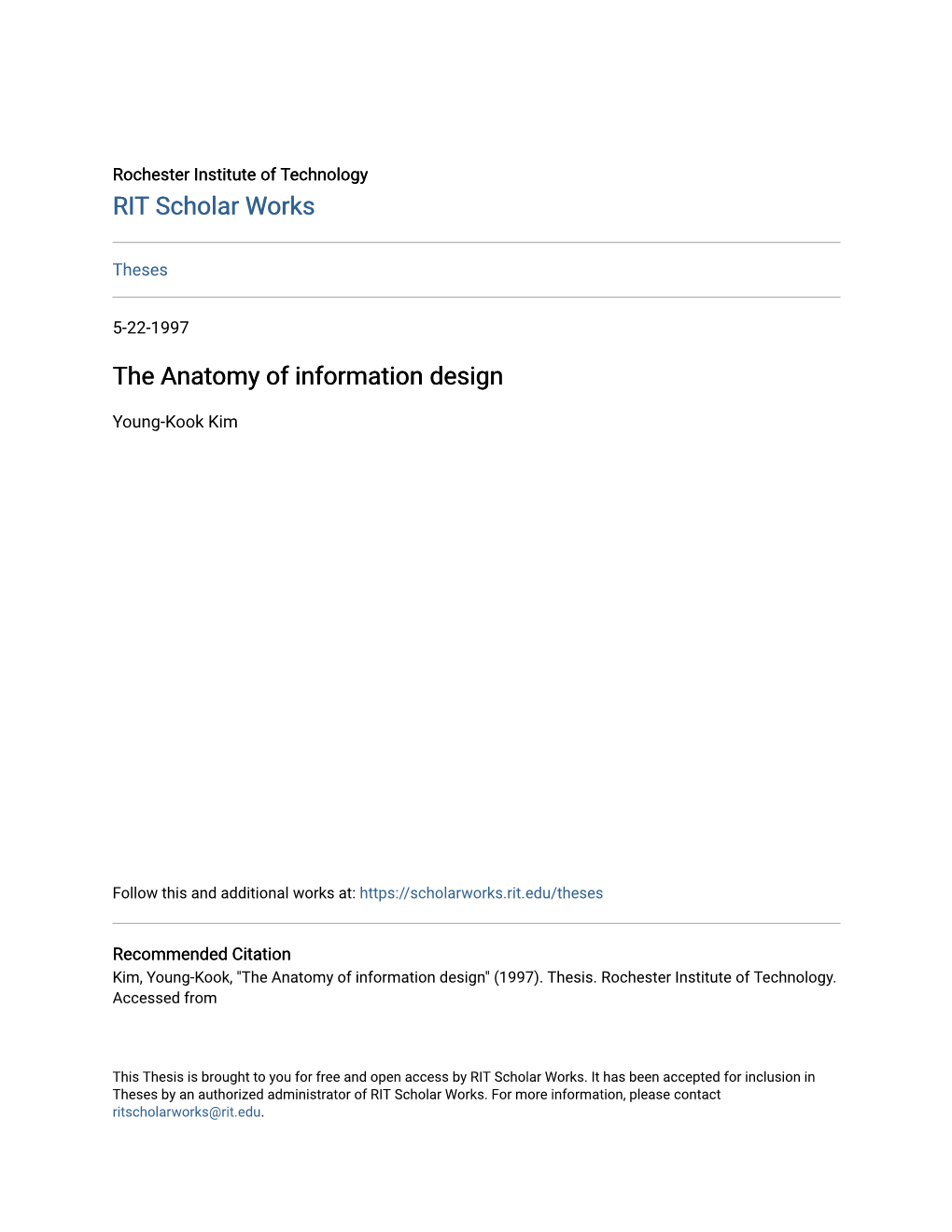 The Anatomy of Information Design