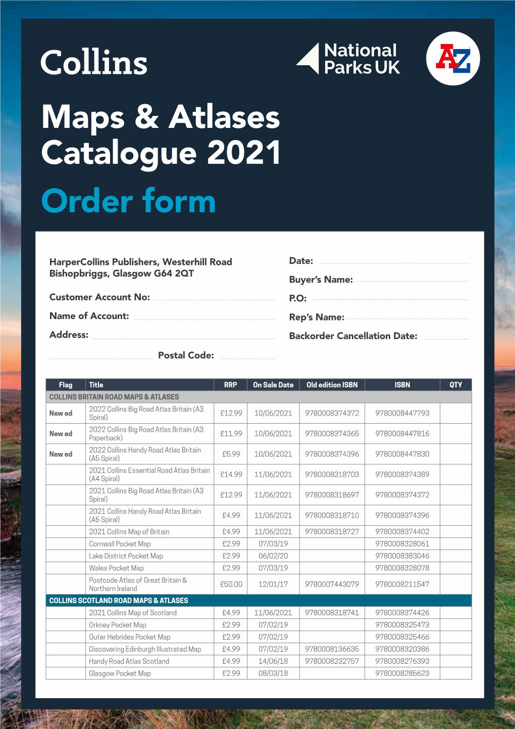Maps & Atlases Catalogue 2021 Order Form