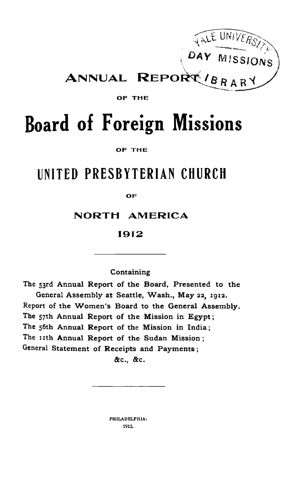 Board of Foreign Missions