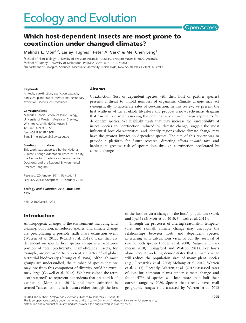 Which Hostdependent Insects Are Most Prone to Coextinction Under