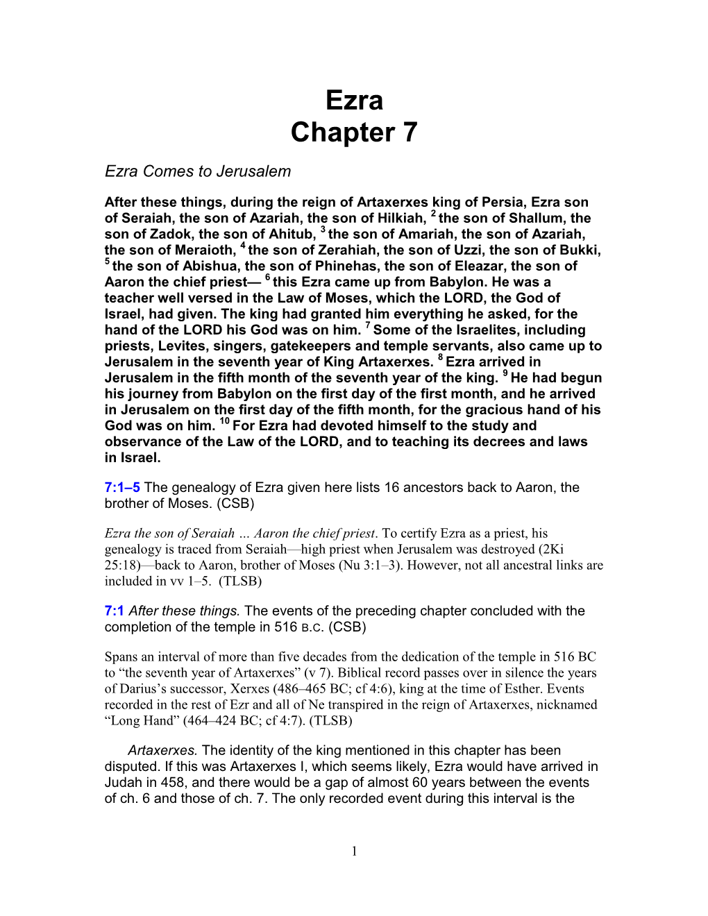 Ezra Chapter 7